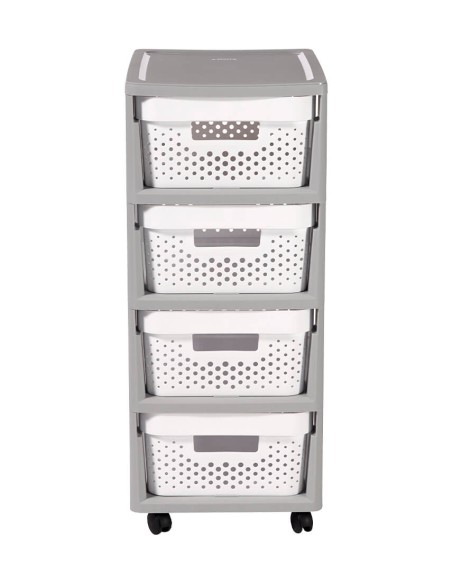 Ażurowy regał na kółkach 4 szuflady 4x11l Curver Infinity 3253924356006 18