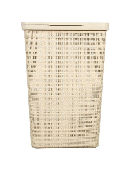 Kremowy kosz na pranie bieliznę 58l Curver Jute 3253928093013 13