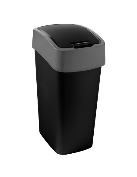 Pojemny kosz na śmieci 45L czarny/srebrny Curver Flip Bin 3253922172165 8