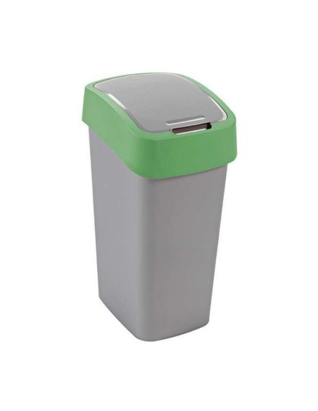 Kosz 45 L na śmieci srebrny/zielony Curver Flip Bin 3253922172066 4