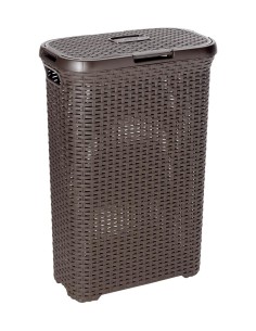 Kosz na pranie  40l ciemny brązowy  Curver Rattan Style 3253920709035 2