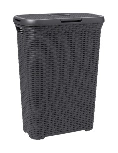 Szary kosz na pranie 40l Curver Rattan Style 3253920709011 2