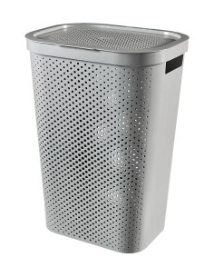 Szary kosz na pranie 60l Curver Infinity 3253924754017