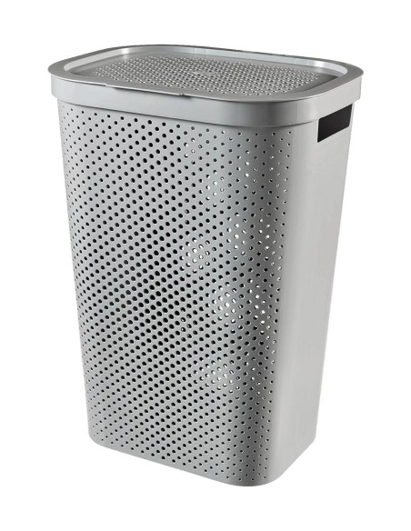 Szary kosz na pranie 60l Curver Infinity 3253924754017 13