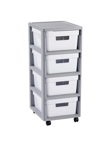 Regał z 4 szufladami na kółkach 4x11l Curver Infinity 3253924355016 15