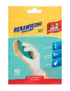 Rękawiczki winylowe M/L 10szt Jan Niezbędny 5900536234656