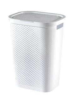 Biały kosz na pranie 60l Curver Infinity Recycled 3253924754178 2