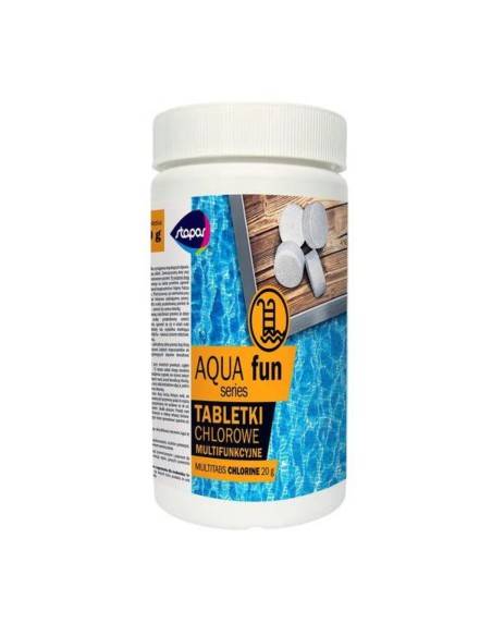 Skuteczne multifunkcyjne chlorowe tabletki do basenu Stapar Aqua Fun 50x20g 5902349681191 3