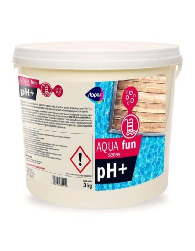 Szybko rozpuszczalny środek do podwyższania pH wody w basenie Stapar Aqua fun pH+ 3kg 5902349681153