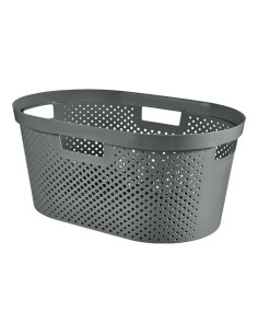 Szary pojemnik na pranie do magla 40l ciemny szary Curver Infinity Recycled 3253924755236 2