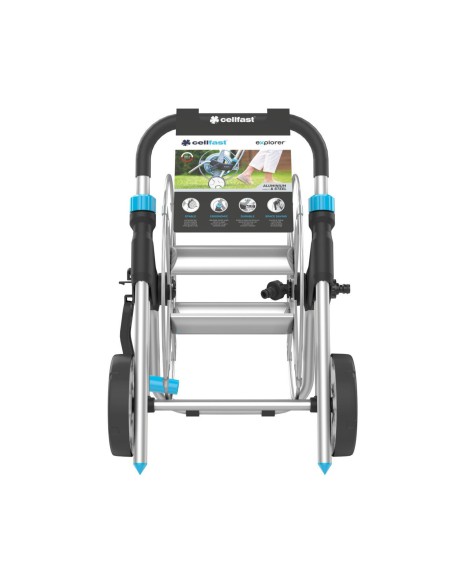 Wózek metalowy na wąż ogrodowy 1/2" 60m Cellfast Explorer 5901828858833 57