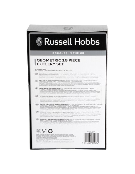 Dobrze wyważony zestaw sztućców Rhoombus Russell Hobbs dla 4 osób, 16 elementów 5054061312676 3