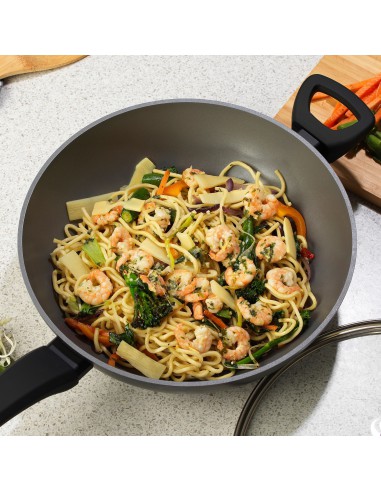 Wok patelnia głęboka non-stick Russell Hobbs Pearlised 28cm 5054061314571 4