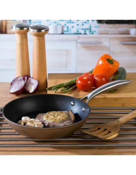 Patelnia do smażenia nieprzywierająca Salter Metallic 24cm 5054061194487 4