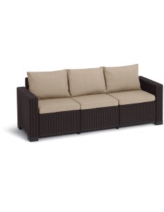 Sofa ogrodowa brązowa dla 3 osób Allibert by Keter 8711245154312 2
