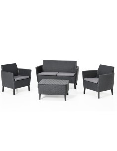Wypoczynkowy zestaw mebli do ogrodu Keter Salemo 2 x fotel + sofa + stolik 8711245155357 2