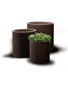 Zestaw wytrzymałych doniczek ogrodowych Keter Cylinder S + M + L, 3 szt. 7290103664787 2
