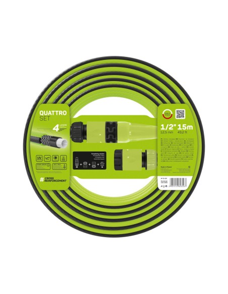 Wąż ogrodowy 1/2" 15m + zraszacz + końcówki Cellfast Quattro 5907512603567 55