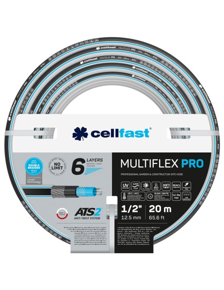 Wąż ogrodowy 6 warstwowy Cellfast MULTIFLEX ATSV TM 1/2" 20 mb 5907512607435 2