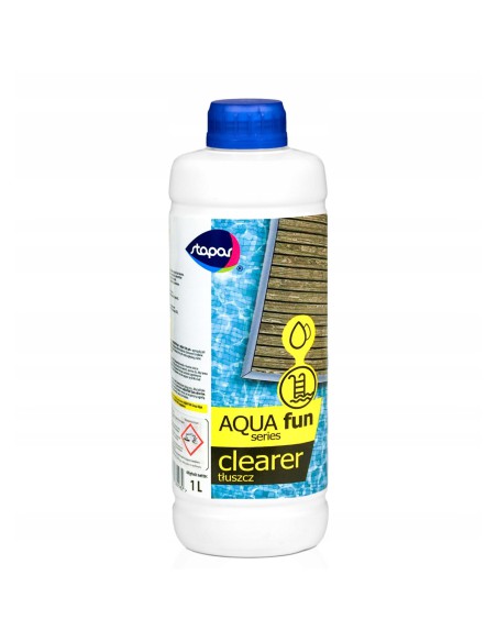 Płynny preparat do odtłuszczania do basenu Aqua fun Clearer 1L 5908258389982 2