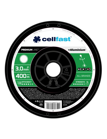 Okrągła żyłka na szpuli PREMIUM Cellfast 3mm 400m 5907512607541 7