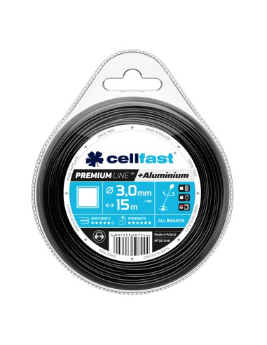 Wzmocniona żyłka tnąca PREMIUM Cellfast – kwadrat 3 mm 15 m 5907553507244 5