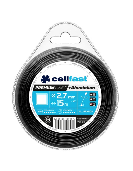Kwadratowa żyłka tnąca PREMIUM Cellfast 2,7 mm 15m 5907553507237 3