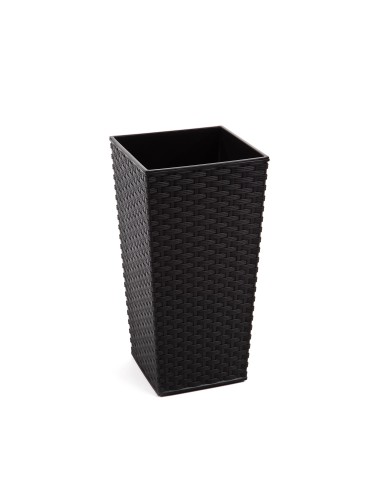 Rattanowa donica Finezja Lamela wysoka, czarna 30x30x57cm 5900119045747 10