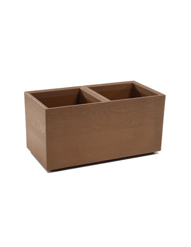 Funkcjonalny kwietnik Karo Eco Wood Lamela o kolorze naturalnego drewna, 78x39x39.4cm 5900119388851