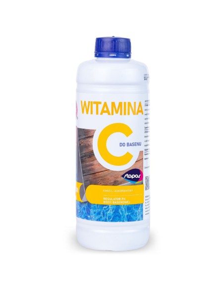 Łatwa w użyciu witamina C w płynie do basenu Stapar Aqua fun 1l + bojka gratis 5902349682730 2