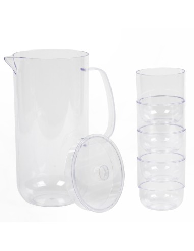 Plastikowy zestaw dzbanek + 4 szklanki Cambridge 5054061136579 3