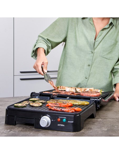 Funkcjonalny grill elektryczny 2w1 z opiekaczem Taurus Asteria 2200W 8414234680754 10