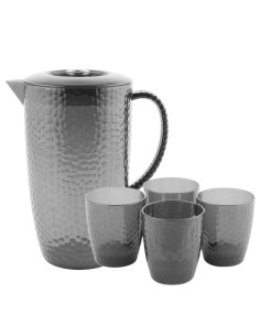 Szare szklanki plastikowe 4 x 250ml + dzbanek plastikowy 2L Cambridge 