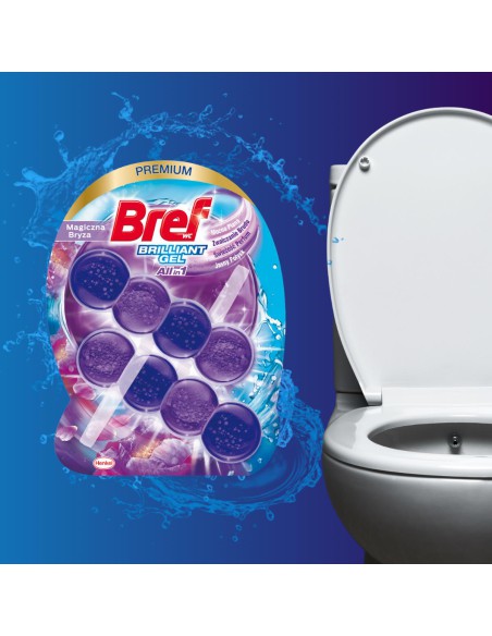 Żelowa zawieszka do toalety Bref Magiczna Bryza 2x42g 9000101509519 2