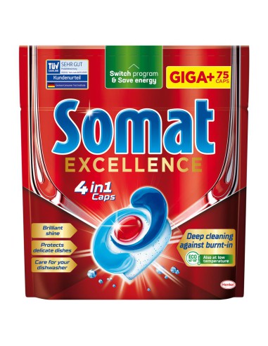 Wielofunkcyjne kapsułki do zmywarki Somat Excellence 75 szt. 9000101575941