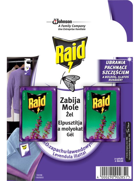 Zawieszki przeciw molom w żelu o zapachu lawendowym 2 szt. 4000290902851