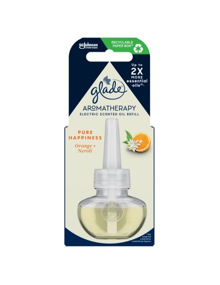 Zapas do odświeżacza powietrza Glade Aromatherapy Electric scented oil zapach Pure Happiness 20ml 5000204348460