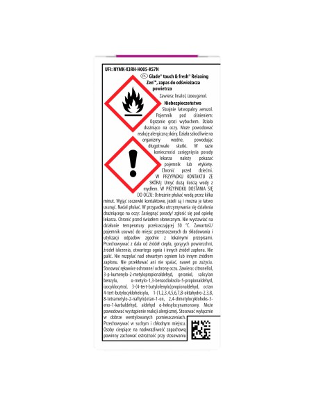 Zapas do odświeżacza powietrza Glade Touch & Fresh zapach Relaxing Zen 10ml 5000204539998 2