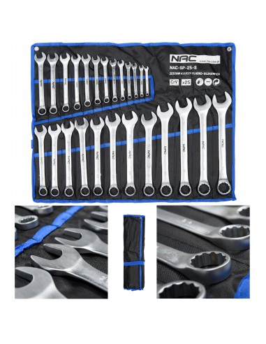 Zestaw kluczy płasko-oczkowych NAC SP-25-S 6-32 mm 5902490787650