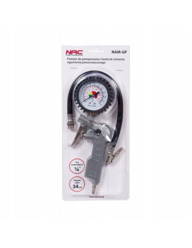 Pistolet do pompowania kół z manometrem NAC NAIR-GP 1/4 0-12BAR 5902490787520 2