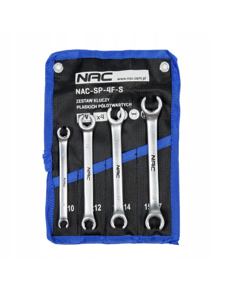 Zestaw kluczy płaskich półotwartych NAC SP-4F-S 8-17 mm 5902490787629 2