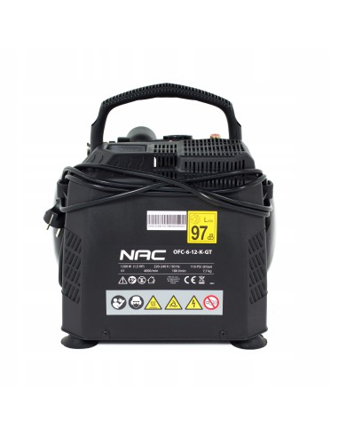 Kompaktowy kompresor bezolejowy NAC OFC-6-12-K-GT z zestawem akcesoriów pneumatycznych 5902490743168 7