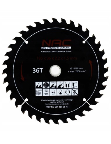 Solidna tarcza widiowa NAC SB1-185-36-AT 5907510482713