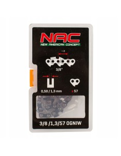 Wzmocniony łańcuch tnący do piły łańcuchowej NAC 57 ogniw 3/8×1,3 5902490726536
