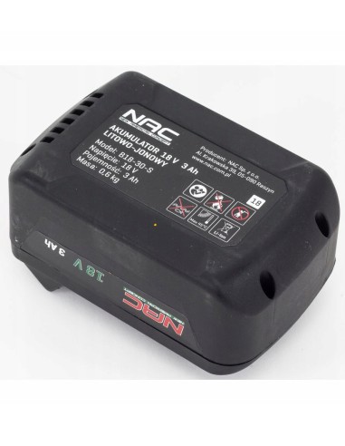Uniwersalny akumulator NAC B18-30-S 18V, 3Ah 5907510485226 2