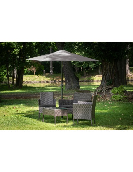 PARASOL OGRODOWY PLAŻOWY ŁAMANY ŚR.270 CM BEŻOWY 5902490786752 3