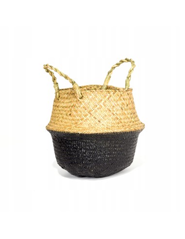 Praktyczna osłonka na doniczkę BOHO BLACK Meven 35×35×14/28 cm 5902490743434