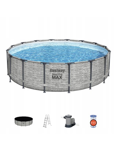 Premium basen ogrodowy na stelażu Bestway Steel Pro MAX 488x122cm 6941607311516