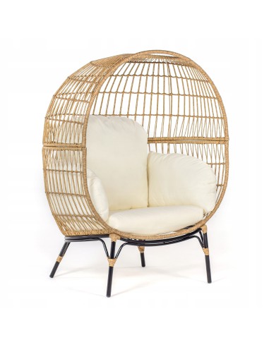 Technorattanowy fotel ogrodowy kokon ALESSIA Meven 112 × 93 × 152 cm 5902490781443 2