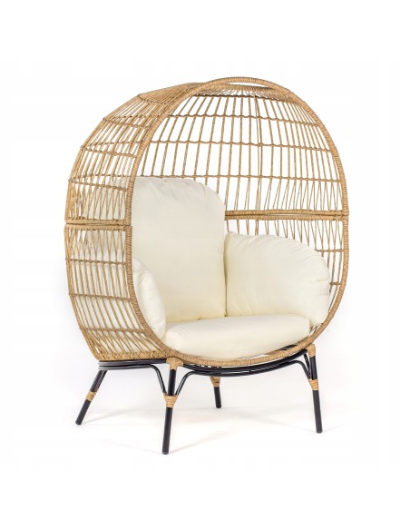 Technorattanowy fotel ogrodowy kokon ALESSIA Meven 112 × 93 × 152 cm 5902490781443 2
